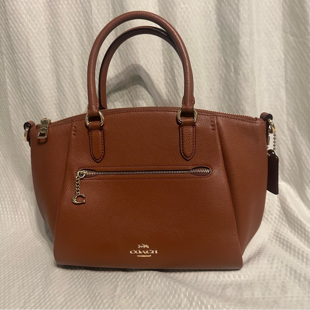 Coach Brown Leather Elise Satchel